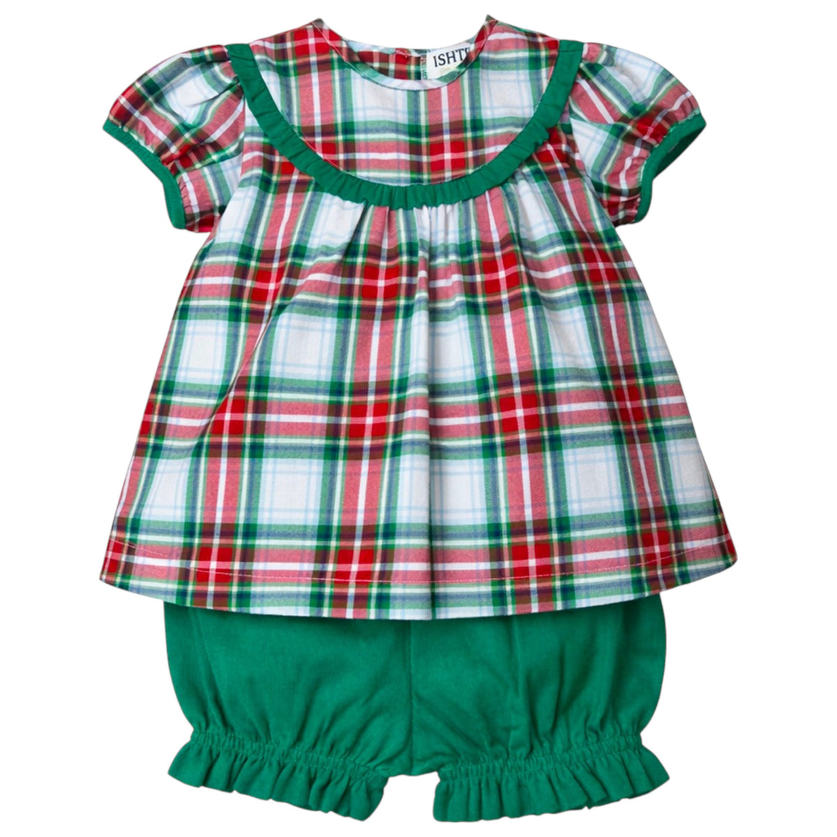 Ishtex Plaid Bloomer Set