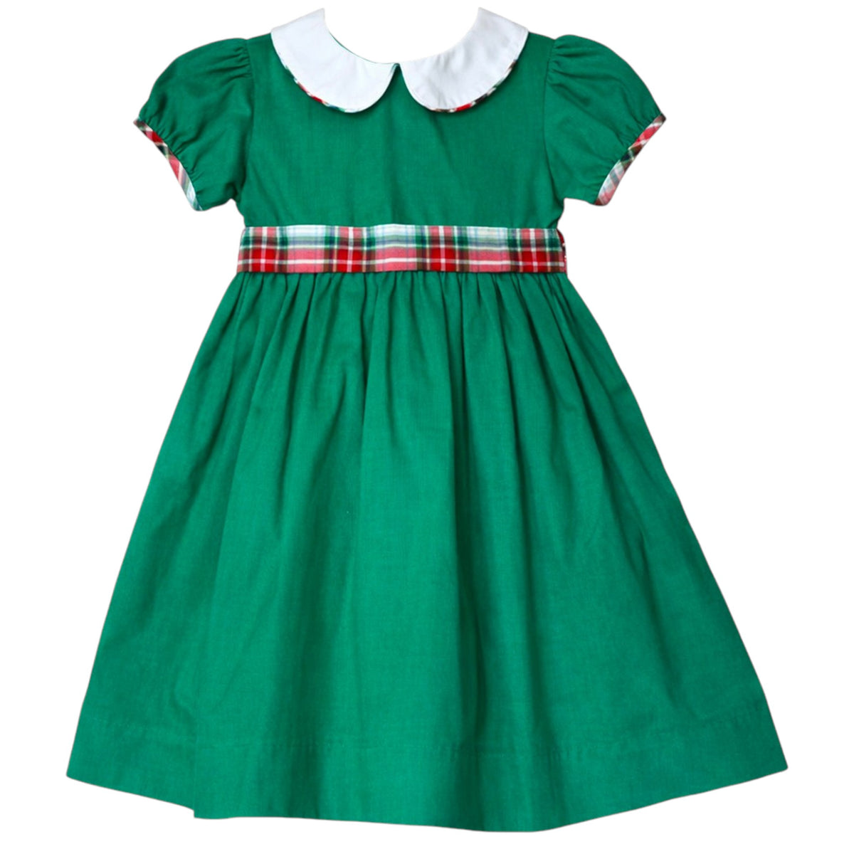 Ishtex Corduroy And Plaid Dress