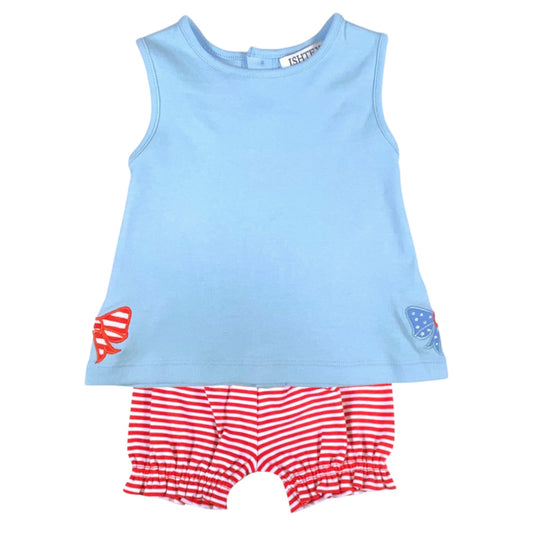 Ishtex Patriotic Bow Bloomer Set