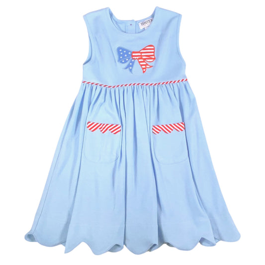 Ishtex Patriotic Bow Dress With Pockets