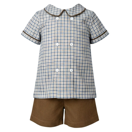 Ishtex Plaid Short Set