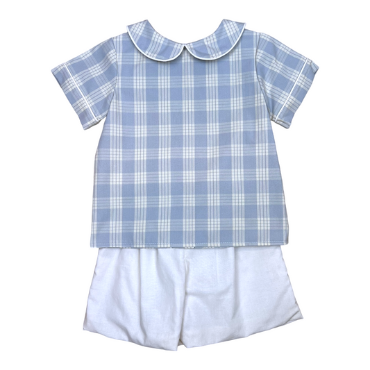 Anvy Bob Plaid Lined Short Set