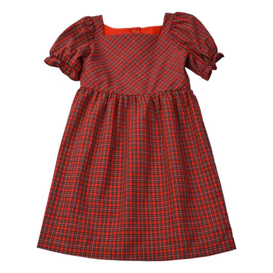 Funtasia Too Plaid Puff Sleeve Dress