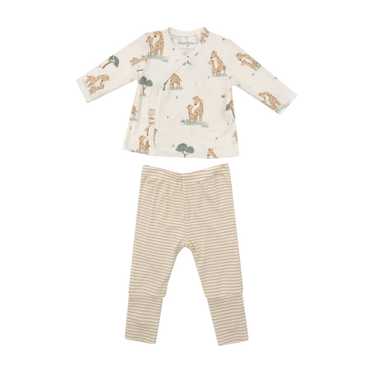 Angel Dear Giraffe Take Me Home Set With Roll Over Cuff Pant