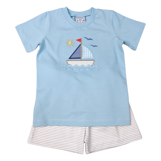 Three Sisters Just a Sailing Boys Short Set