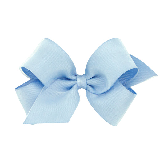 Wee Ones Medium Organza and Grosgrain Overlay Hair Bow