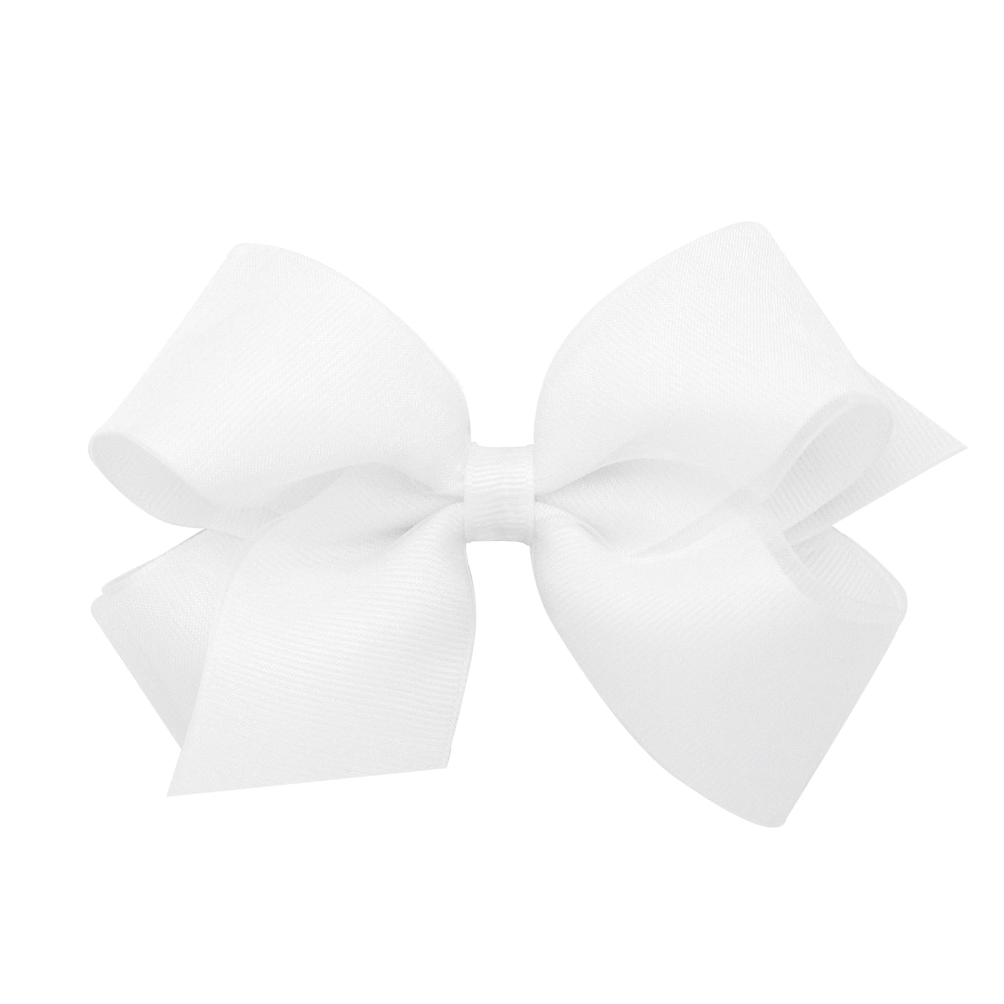 Wee Ones Medium Organza and Grosgrain Overlay Hair Bow
