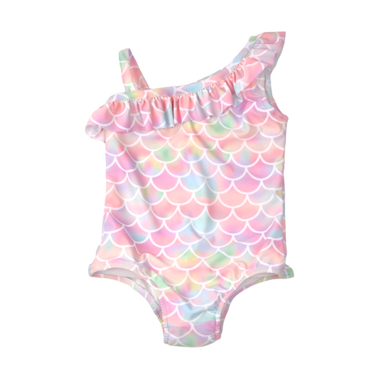 Funtasia Too Mermaid Scales 1 Sholder 1 Piece Swimsuit