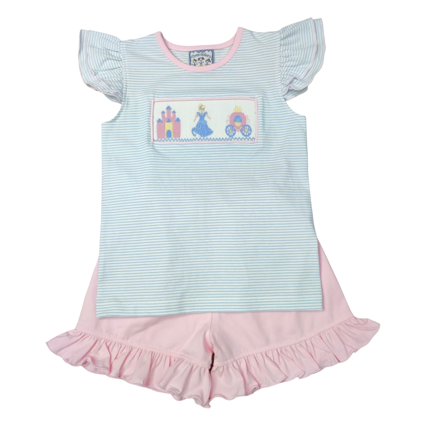 Three Sisters Princess Smocked Short Set