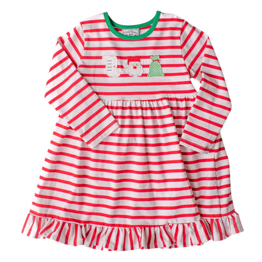 Three Sisters Making His List Applique Dress