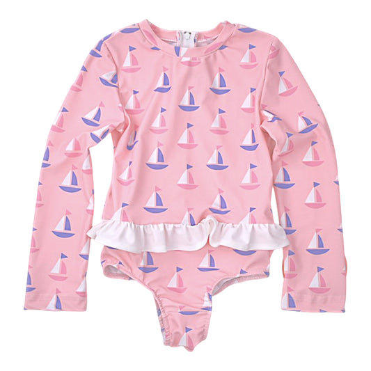 Funtasia Too Sailboat Rash Guard Swimsuit