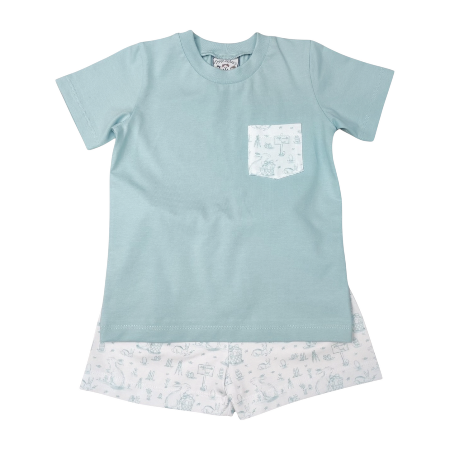 Three Sisters Egg Hunt Boys Short Set