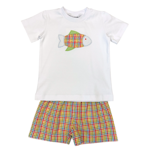 True Fishing Applique Short Set