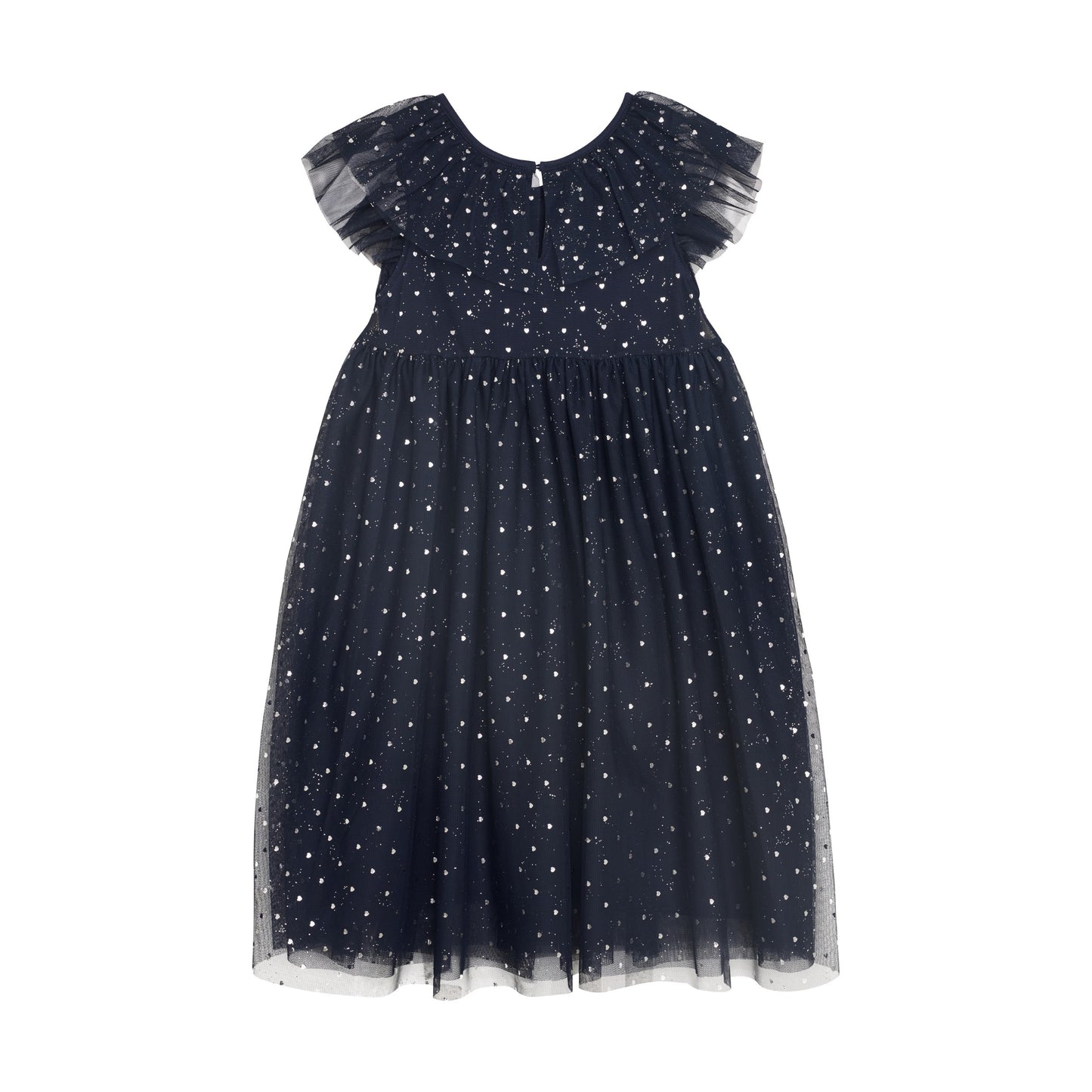 Creamie Heart Metallic Mesh Dress