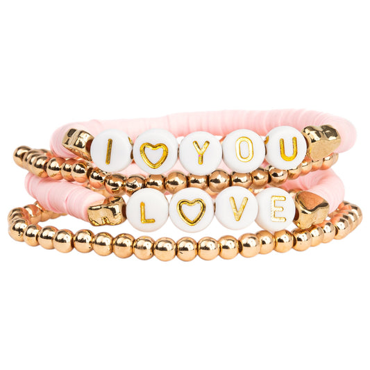 Great Pretenders Pink Love Bracelets