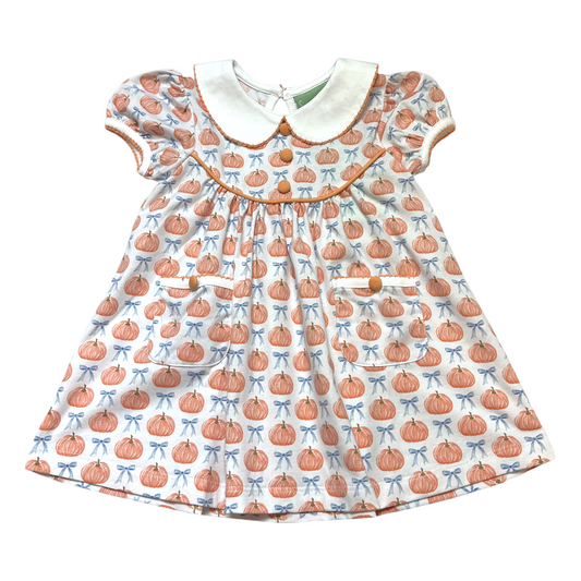 Sage And Lilly Pumpkin Button Chest Dress