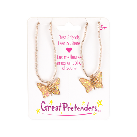Great Pretenders BFF Butterfly Share & Tear Necklaces
