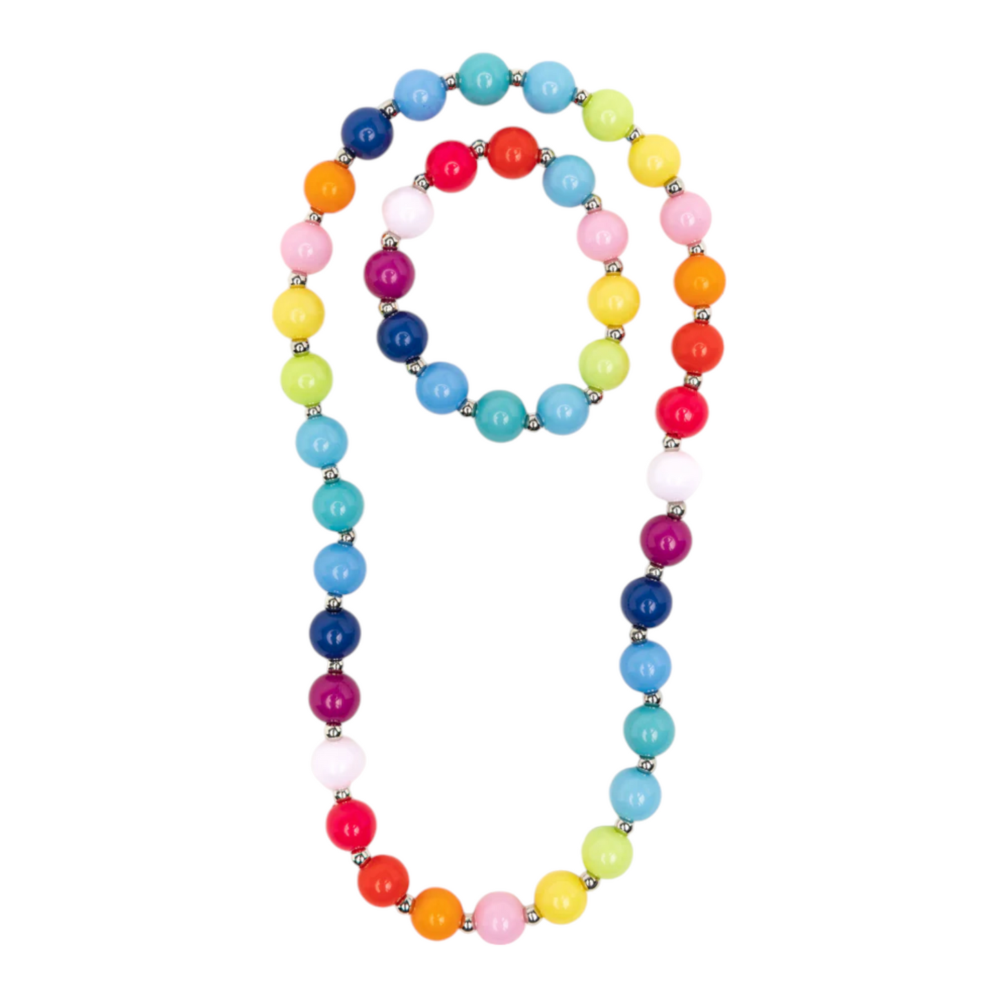 Great Pretenders Beaded Bubblegum Necklace & Bracelet Set