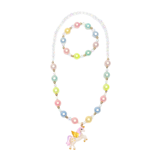 Great Pretenders Happy-Go-Unicorn Necklace Bracelet Set