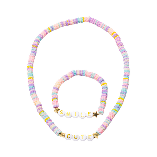 Great Pretenders Cute Smile Necklace and Bracelet Set