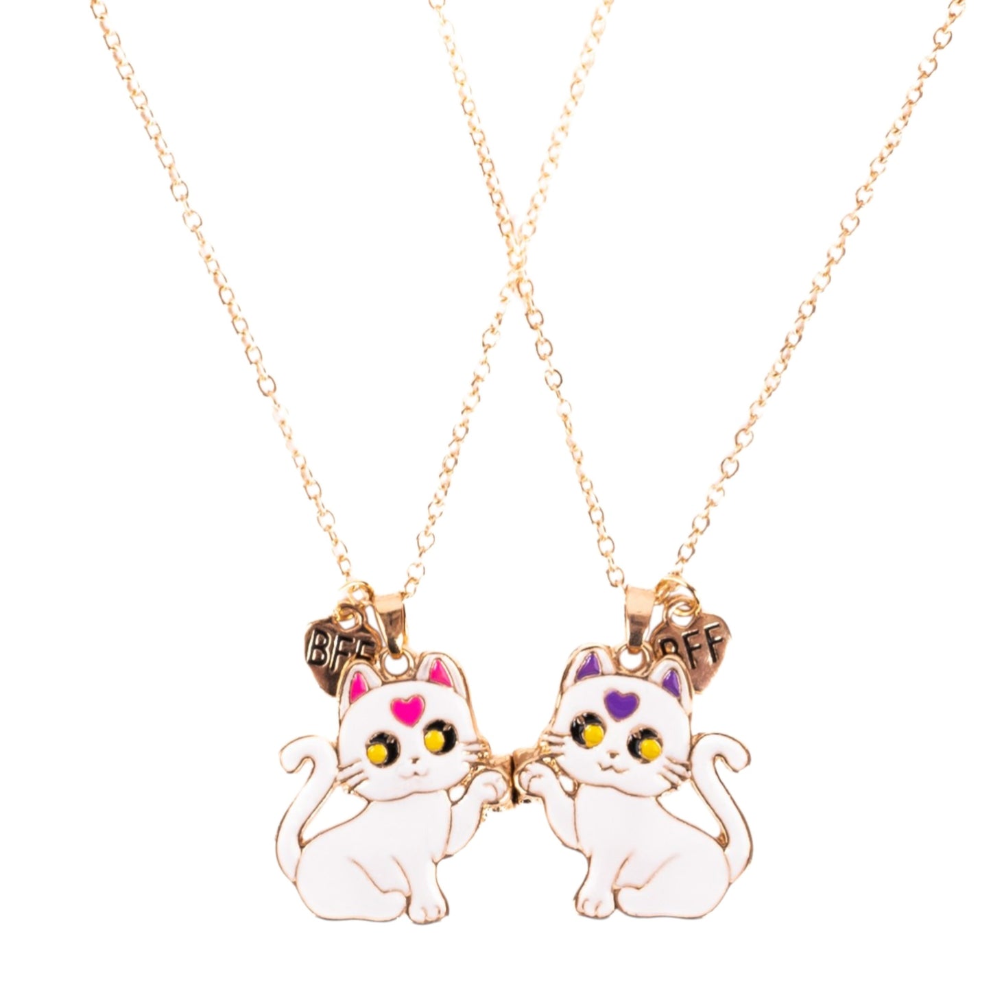 Great Pretenders Smitten Kitten Tear & Share 2 Piece Necklaces Set