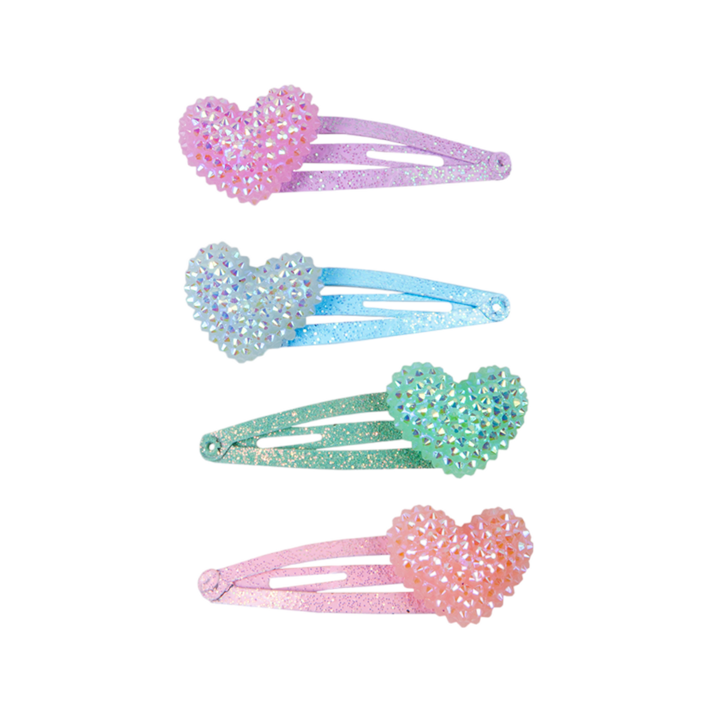 Great Pretenders Sparkle Heart Bobble Hair Clips Set