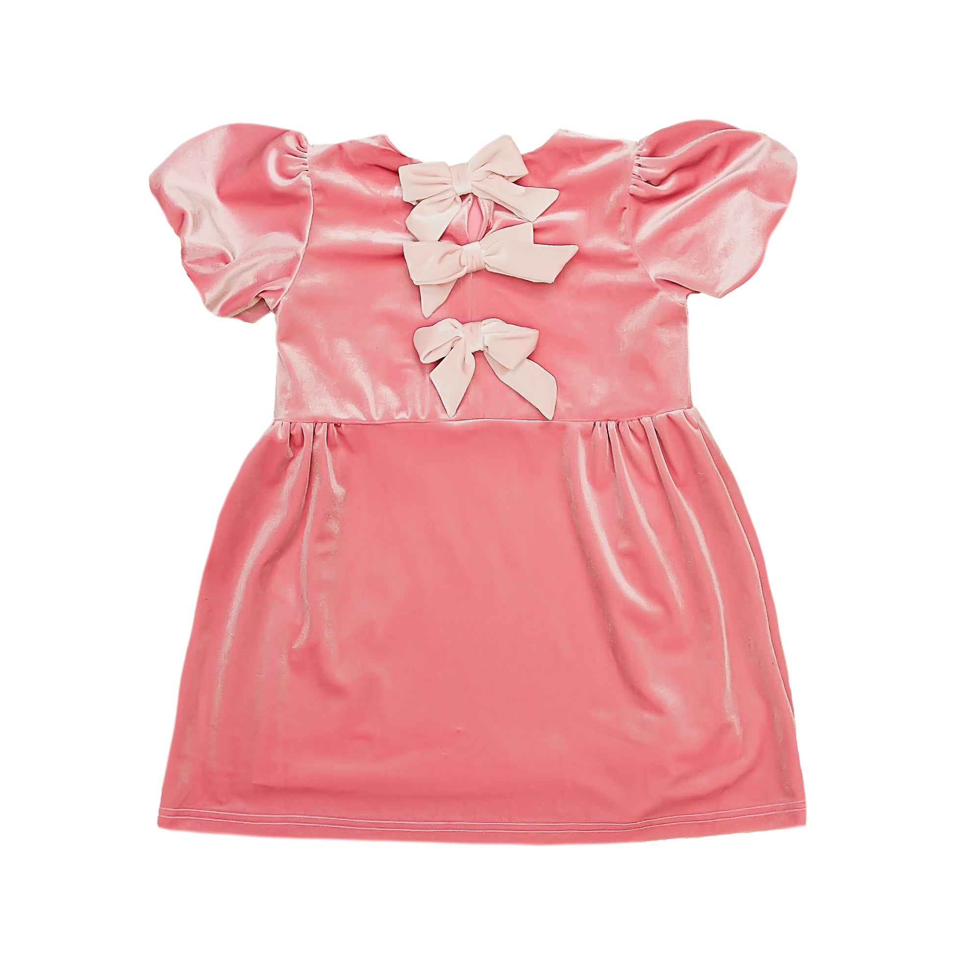 pink velvet bow dress Patou | Oversized bow velvet mini dress