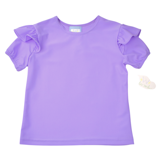 Funtasia Too Athletic Wear Ruffle Puff Sleeve Top
