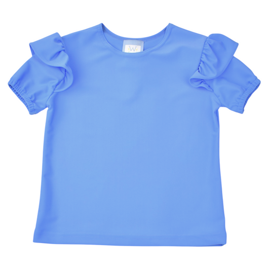 Funtasia Too Athletic Wear Ruffle Puff Sleeve Top