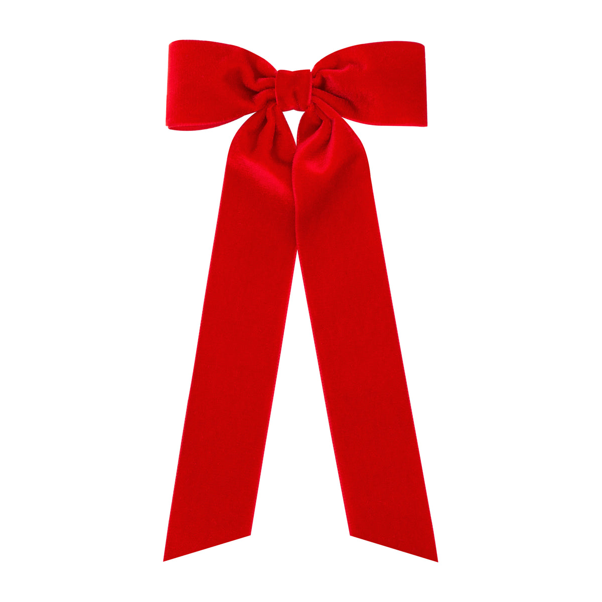 Wee Ones Medium Velvet Bowtie with Plain Wrap and Streamer Tails