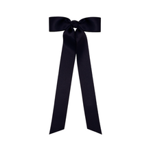 Load image into Gallery viewer, Wee Ones Mini French Satin Hair Bowtie with Knot Wrap and Streamer Tails