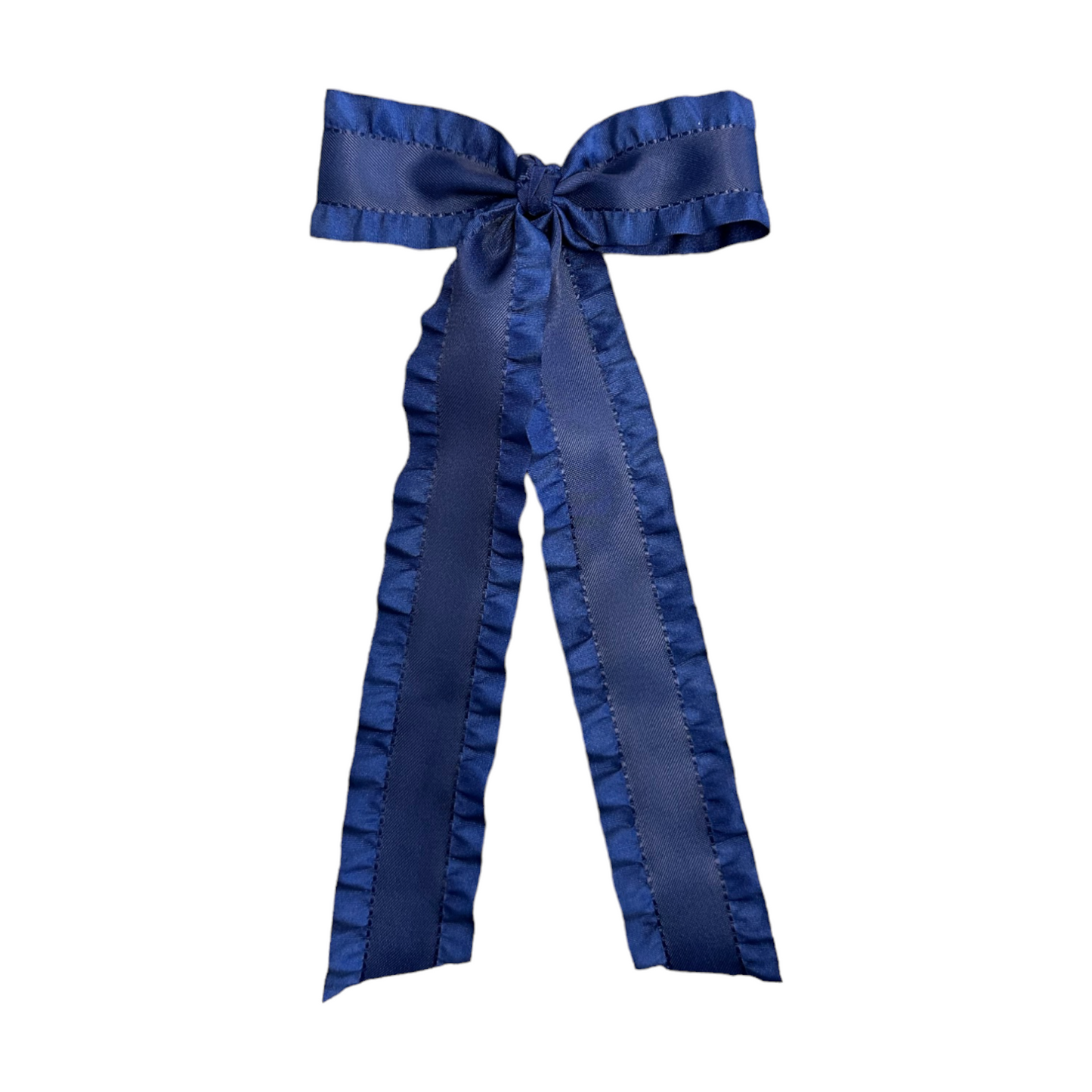 Wee Ones Ruffle-Edge Taffeta Bowtie With Knot Wrap And Streamer Tails