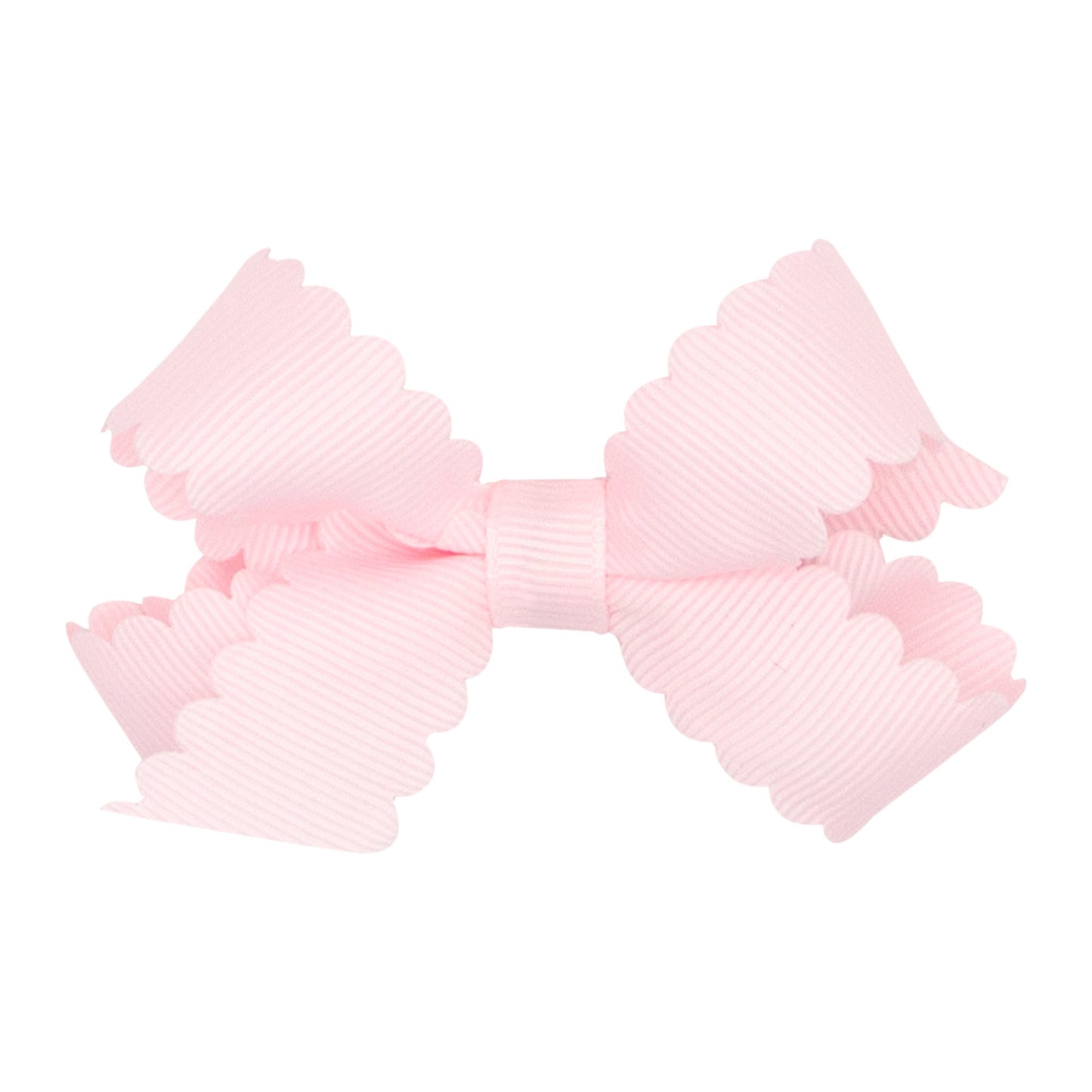 Wee Ones Mini Grosgrain Hair Bow with Scalloped Edge