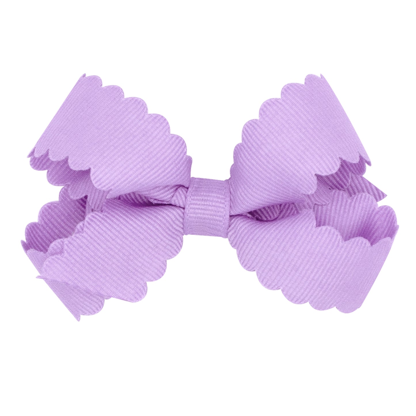 Wee Ones Mini Grosgrain Hair Bow with Scalloped Edge