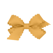 Load image into Gallery viewer, Wee Ones Mini Grosgrain Scalloped Edge Girls Hair Bow