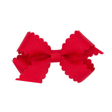 Load image into Gallery viewer, Wee Ones Mini Grosgrain Scalloped Edge Girls Hair Bow