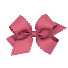 Load image into Gallery viewer, Wee Ones Medium Grosgrain Scalloped Edge Girls Hair Bow