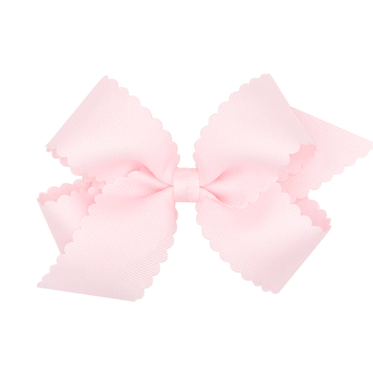 Wee Ones Medium Grosgrain Hair Bow with Scalloped Edge