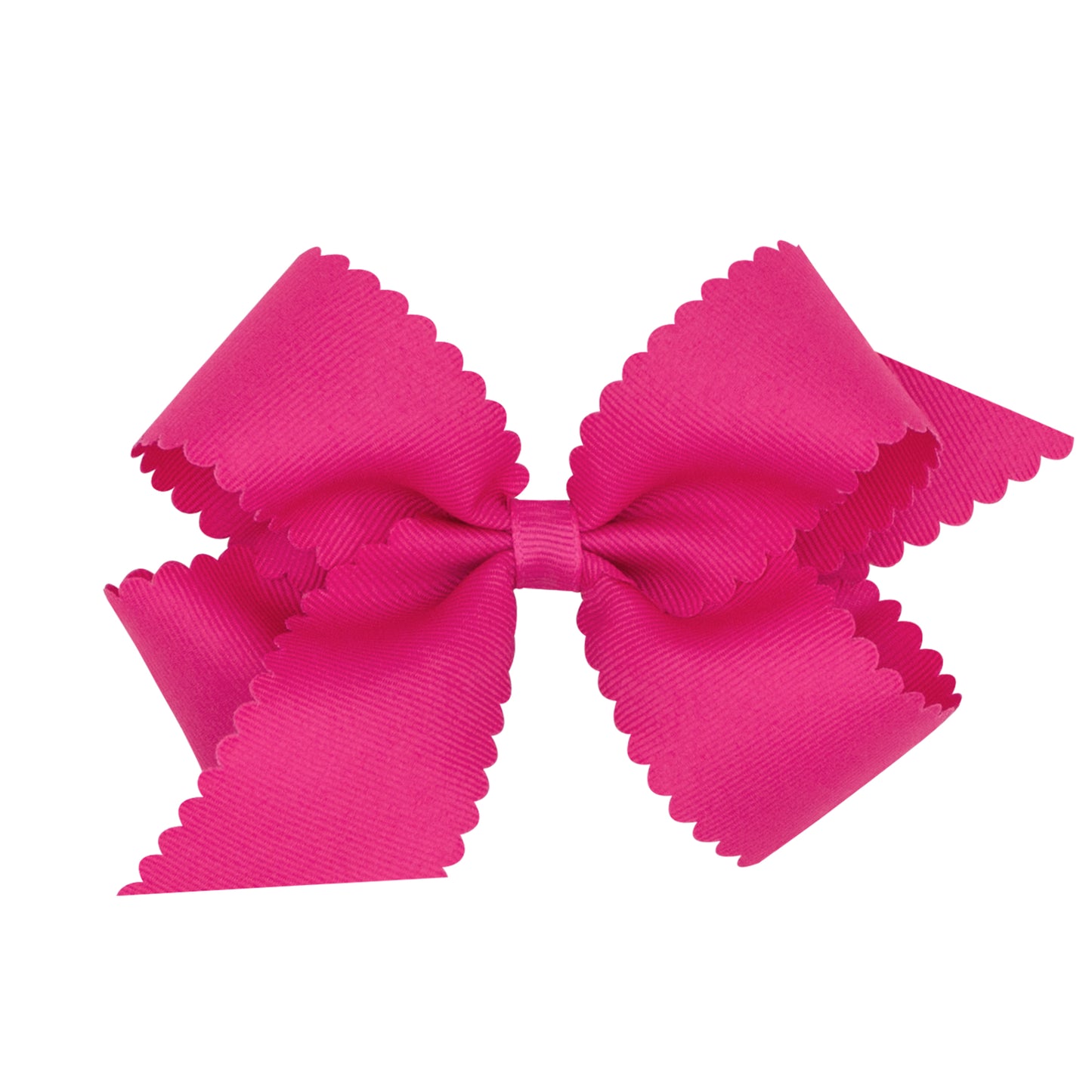 Wee Ones Medium Grosgrain Scalloped Edge Girls Hair Bow