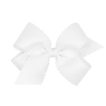 Load image into Gallery viewer, Wee Ones Medium Grosgrain Scalloped Edge Girls Hair Bow