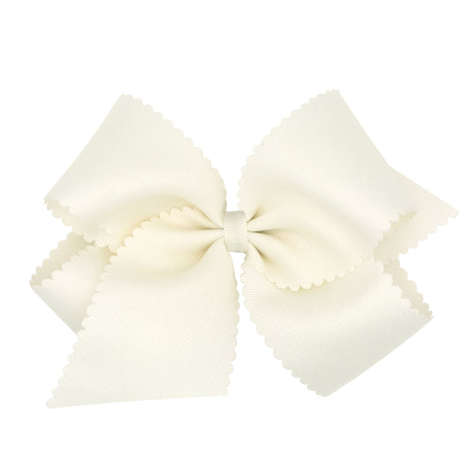 Wee Ones King Grosgrain Scalloped Edge Girls Hair Bow