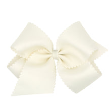 Load image into Gallery viewer, Wee Ones King Grosgrain Scalloped Edge Girls Hair Bow