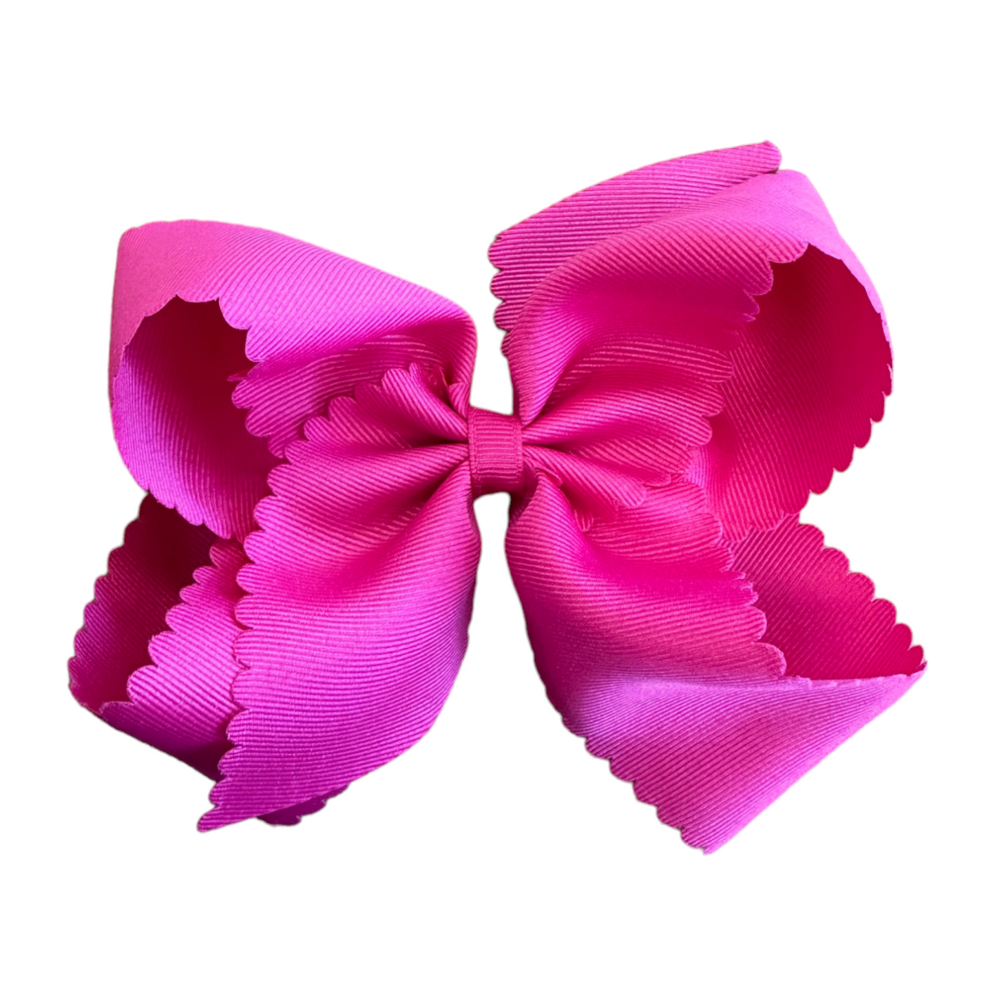 Wee Ones King Grosgrain Scalloped Edge Girls Hair Bow