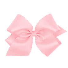 Load image into Gallery viewer, Wee Ones King Grosgrain Scalloped Edge Girls Hair Bow