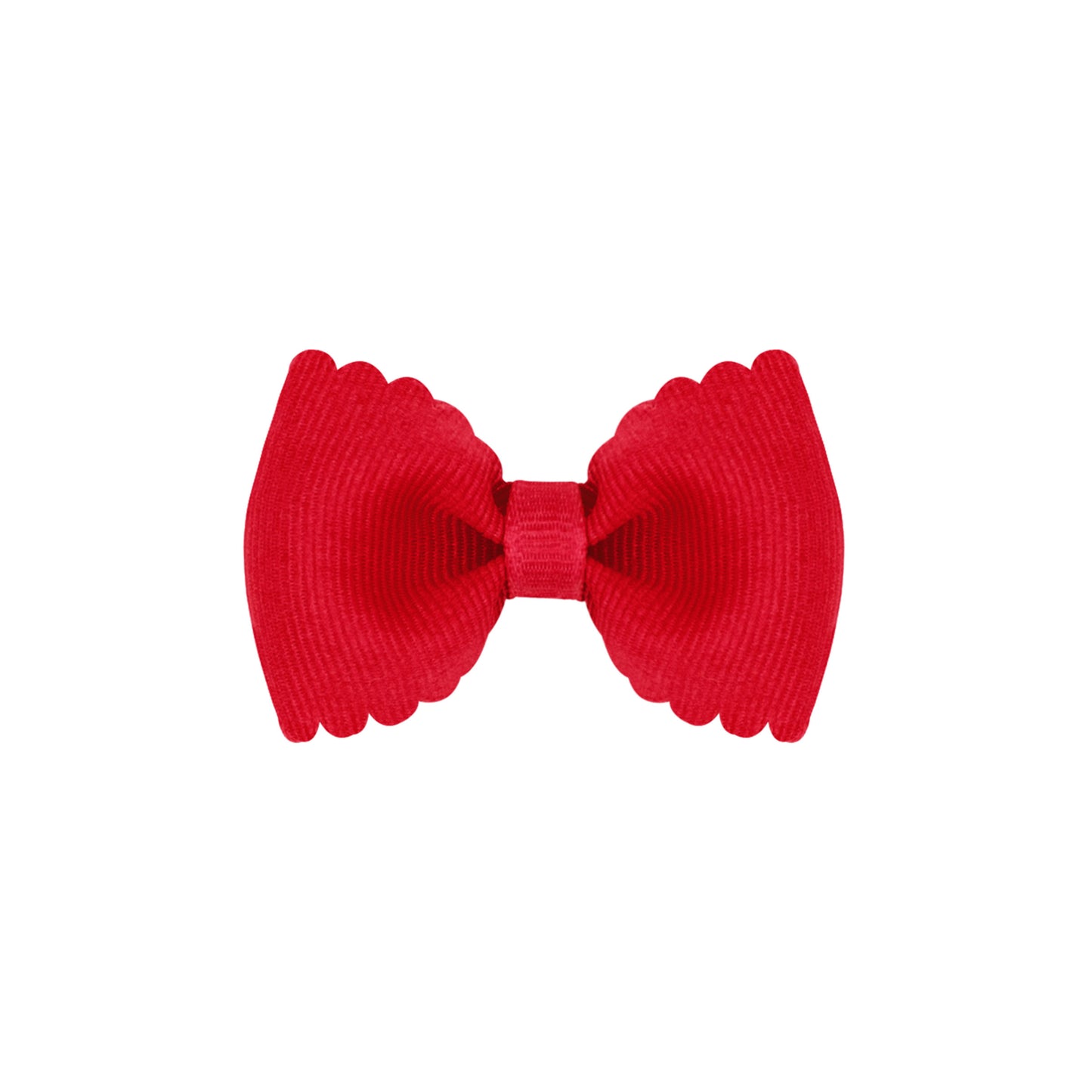 Wee Ones Tiny Grosgrain Bowtie with Scalloped Edge