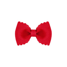 Load image into Gallery viewer, Wee Ones Tiny Grosgrain Bowtie with Scalloped Edge
