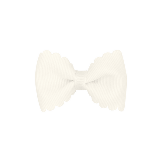 Wee Ones Tiny Grosgrain Bowtie with Scalloped Edge