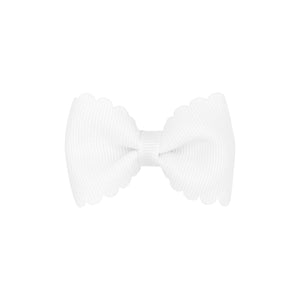 Wee Ones Tiny Grosgrain Bowtie with Scalloped Edge