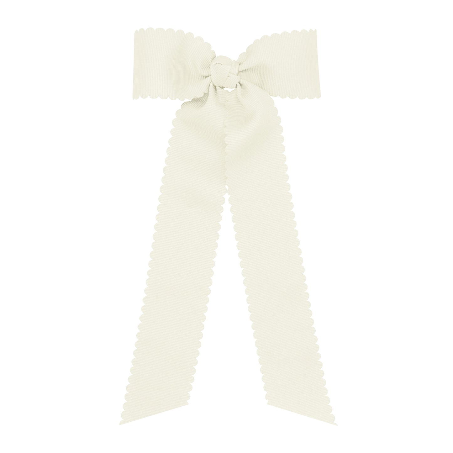 Wee Ones Medium Grosgrain Bowtie with Scalloped Edges and Streamer Tails