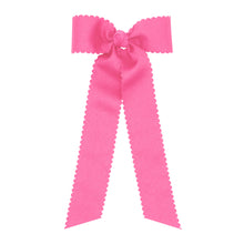 Load image into Gallery viewer, Wee Ones Medium Grosgrain Bowtie with Scalloped Edges and Streamer Tails